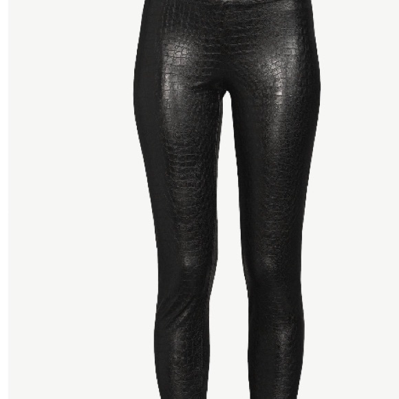 Scoop Womens Faux Leather Croc Embossed Legging Small - Picture 4 of 5